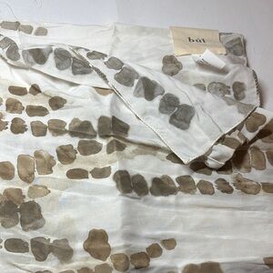 Bul Australia Cream and Tan/Olive Rayon (bamboo) Wrap Scarf 24” x 56”